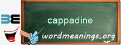 WordMeaning blackboard for cappadine